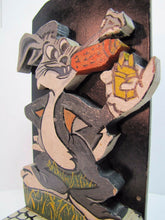 Load image into Gallery viewer, BUGS BUNNY SMOKING CARROT CIGAR Folk Art Wooden Bookend Decorative Art Statue