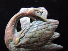 Load image into Gallery viewer, SWAN Antique Interior Door Knocker Brass Bronze Small Architectural Hardware
