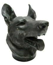 Load image into Gallery viewer, GERMAN SHEPHERD HEAD Old Metal Threaded FRANCE Display Art Repurpose Hardware