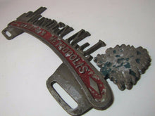 Load image into Gallery viewer, LINDEN NJ INDUSTRY'S METROPOLIS Vanity LIcense Plate Topper Sign Souvenir Ad