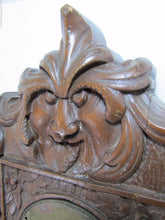 Load image into Gallery viewer, Antique Wooden Carved Evil Face Figural Wall Mount Art Clock Housing Plaque