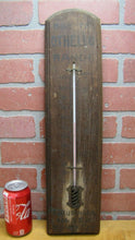Load image into Gallery viewer, OTHELLO RANGE HEUSINGEER MILITARY PLAZA Texas Antique Thermometer Wood Sign Ad