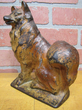 Load image into Gallery viewer, MALAMUTE c1930 CREATION Co Old Dog Cast Iron Doorstop Decorative Art Statue AGED2PERFECTIONSTORE