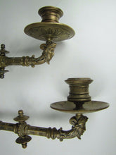 Load image into Gallery viewer, Antique 19c Swing Arm Candle Holders Figural Faces Decorative Arts Candlesticks