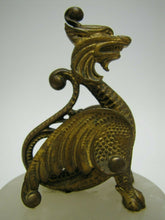 Load image into Gallery viewer, Griffin Dragon Monster Beast Antique Bronze Figural Decorative Arts Marble Base