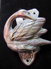 Load image into Gallery viewer, SWAN Antique Interior Door Knocker Brass Bronze Small Architectural Hardware