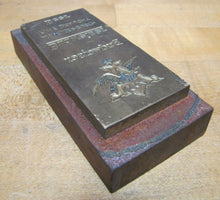 Load image into Gallery viewer, BUDWEISER ANHEUSER BUSCH FINE DRAUGHT BEER Industrial Brass Tool Die Stamp Mold