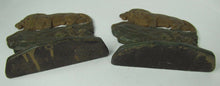 Load image into Gallery viewer, CROUCHING LION Connecticut Foundry c1930 Bookends Decorative Art Statues
