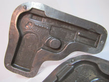 Load image into Gallery viewer, Chocolate Mold old figural tin metal rare old hard to find candy making two part