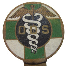 Load image into Gallery viewer, DDS DOCTOR DENTAL SURGERY Auto Plate Topper Badge Sign DENTIST Smaltz Reflective