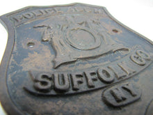 Load image into Gallery viewer, POLICE ASSN SUFFOLK Co NY Old Bronze Plaque Sign retired ornate badge