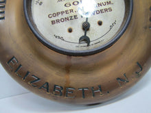 Load image into Gallery viewer, THE BRONZE POWDER WORKS Co ELIZABETH NJ Orig Old Advertising Sign Thermometer