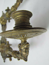 Load image into Gallery viewer, Antique 19c Swing Arm Candle Holders Figural Faces Decorative Arts Candlesticks
