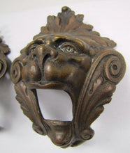 Load image into Gallery viewer, Monsters Beasts Antique Figural Pair Bronze Decorative Hardware Elements