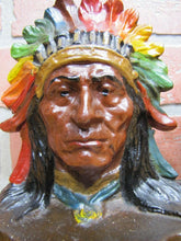 Load image into Gallery viewer, NATIVE AMERICAN INDIAN SITTING BULL Antique Bookends Exquisite Detail Paint