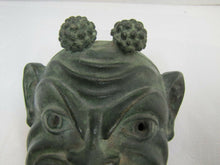 Load image into Gallery viewer, 19c Antique Grotesque Mask Grand Tour Bronze Souvenir Decorative Arts Oil Lamp