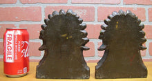 Load image into Gallery viewer, NATIVE AMERICAN INDIAN SITTING BULL Antique Bookends Exquisite Detail Paint