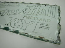 Load image into Gallery viewer, FLEISCHMANN'S CONGRESS HALL MARYLAND RYE Chip Scallop Glass Pre Prohibition Sign