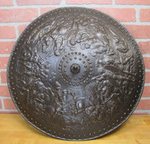 Load image into Gallery viewer, GLADIATOR WARRIOR BATTLE SHIELD S&K Antique Cast Iron Wall Decorative Art Plaque