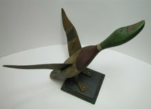 Load image into Gallery viewer, Folk Art Duck Decoy Statue RAF Robert Allen Francis Adirondacks NY 1950s Artwork