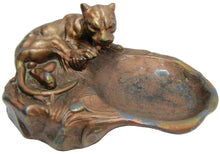 Load image into Gallery viewer, Art Deco Tiger Cougar Tray Figural Big Cat Trinket Card Tip Decorative Arts