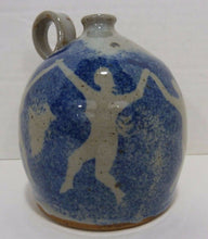 Load image into Gallery viewer, NUDE DANCING NYMPHS Studio Art Pottery Sm Stoneware Jug Pigtail Handle Signed