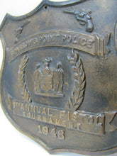 Load image into Gallery viewer, 1940s SPARROWS POINT POLICE PISTOL TOURNAMENT Bronze Plaque Sign Baltimore Md