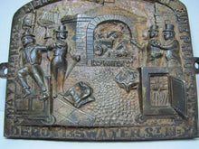 Load image into Gallery viewer, HERRING'S FIREPROOF SAFE p1852 NEW YORK Antique Bronze Safe Plaque Sign Ornate
