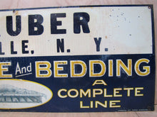 Load image into Gallery viewer, N RAUBER NY FURNITURE BEDDING HERCULES SPRING RAUBER WELLSVILLE NY Old Sign AAW