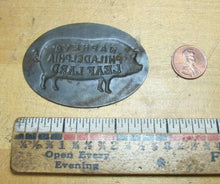 Load image into Gallery viewer, NAPHEYS LEAF LARD PHILADELPHIA PIG HOG 19c Antique Advertising Tin Nameplate Sign
