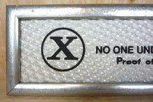 Load image into Gallery viewer, X NO ONE UNDER 18 ADMITTED Original 1960/70s Movie Theater Holographic Ad Sign