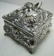 Load image into Gallery viewer, Art Nouveau Jenning Bros Nude Maiden Trinket Box JB Ornate Decorative Arts