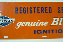 Load image into Gallery viewer, STANDARD BLUE STREAK Ignition Parts Display Sign REGISTERED SERVICE STATION Ad