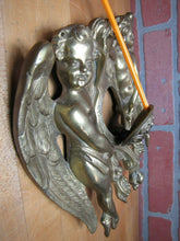 Load image into Gallery viewer, Antique Brass Cherubs Plaque Hardware Center Open Pool Cue Ball Return Peep Hole