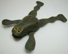 Load image into Gallery viewer, FROG Folk Art Fishing Decoy RAF Robert Allen Francis Adirondacks NY 1950s Statue