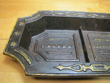 Load image into Gallery viewer, C BLAKE BOSTON MASS Antique Cast Iron Decorative Arts Large Tray Gold Black