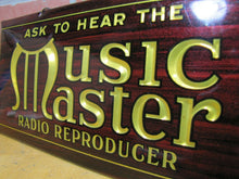 Load image into Gallery viewer, MUSIC MASTER RADIO REPRODUCER Original Old Ad Sign Whitehead Hoag Newark NJ