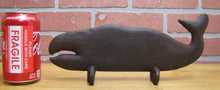 Load image into Gallery viewer, WHALE Old Cast Iron Doorstop Folk Art Decorative Statue Nautical Sea Sign Ad