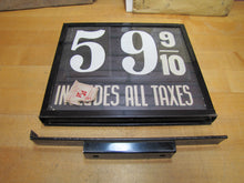 Load image into Gallery viewer, SCHWARTZ NY Old Gas Station Price Double Sided Ad Sign Metal Frame Glass Covers