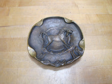 Load image into Gallery viewer, HORSES IN BRONZE BROAD VIEW FARMS Old Tray Cigar Ashtray MARGARET R C WARREN SC