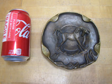 Load image into Gallery viewer, HORSES IN BRONZE BROAD VIEW FARMS Old Tray Cigar Ashtray MARGARET R C WARREN SC