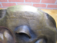 Load image into Gallery viewer, HORSES IN BRONZE BROAD VIEW FARMS Old Tray Cigar Ashtray MARGARET R C WARREN SC