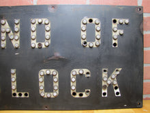 Load image into Gallery viewer, END OF BLOCK Original Old Cats Eye Reflectors Porcelain Railroad Sign Train RR Safety Advertising