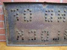 Load image into Gallery viewer, END OF BLOCK Original Old Cats Eye Reflectors Porcelain Railroad Sign Train RR Safety Advertising