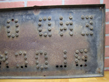 Load image into Gallery viewer, END OF BLOCK Original Old Cats Eye Reflectors Porcelain Railroad Sign Train RR Safety Advertising