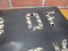 Load image into Gallery viewer, END OF BLOCK Original Old Cats Eye Reflectors Porcelain Railroad Sign Train RR Safety Advertising