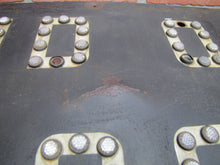Load image into Gallery viewer, END OF BLOCK Original Old Cats Eye Reflectors Porcelain Railroad Sign Train RR Safety Advertising