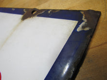 Load image into Gallery viewer, ROOMS $2.00 Old Double Sided Porcelain Advertising Sign Motel 1940s-50s Miami Fl