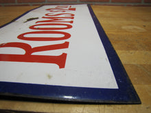 Load image into Gallery viewer, ROOMS $2.00 Old Double Sided Porcelain Advertising Sign Motel 1940s-50s Miami Fl