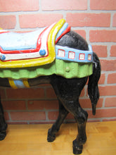Load image into Gallery viewer, CAROUSEL HORSE old cast metal shore amusement park display Steel Pier AC NJ